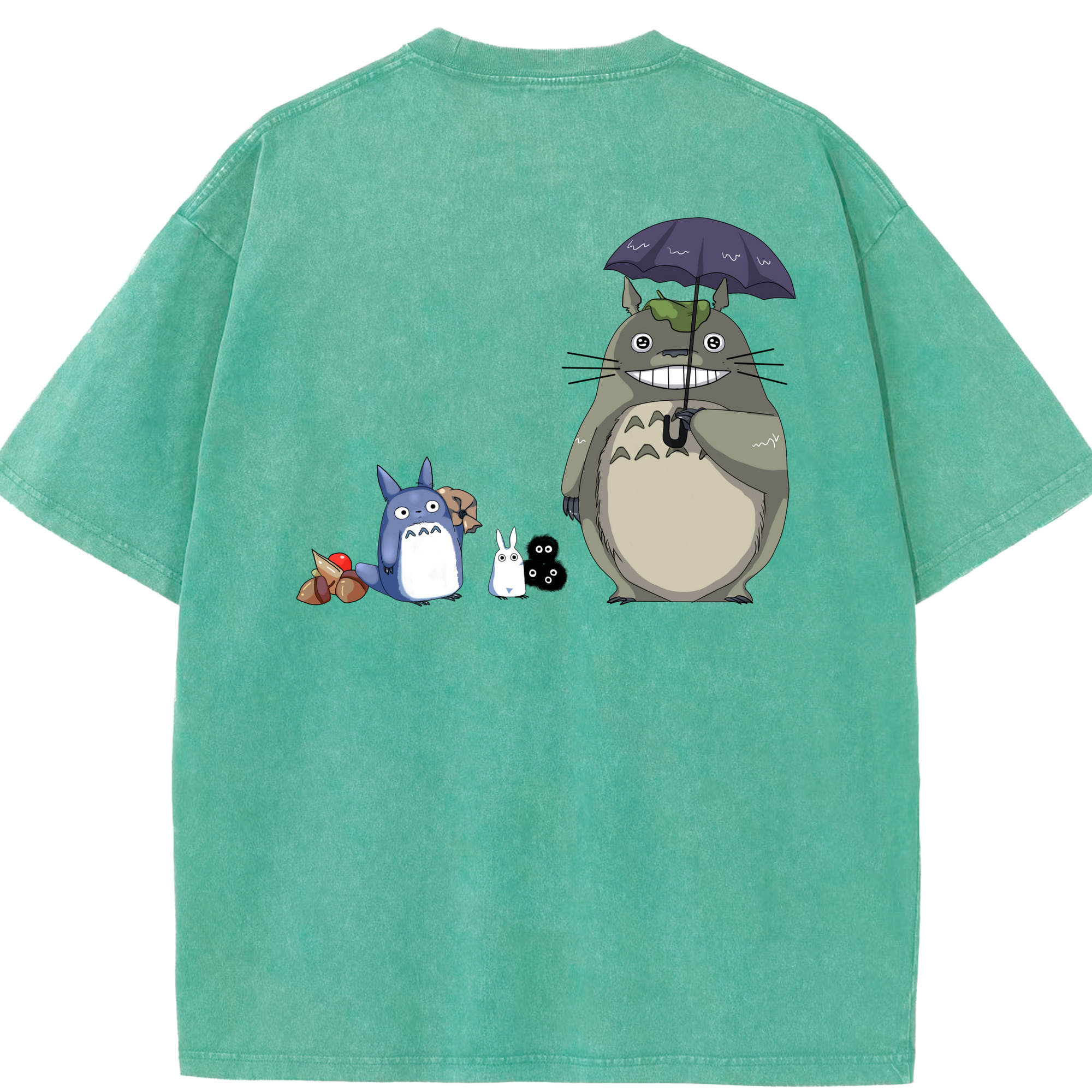 （画像用） となりのトトロ 草壁メイ 草壁サツキ My Neighbor Totoro Satsuki Kusakabe Mei Kusakabe 綿100% ヴィンテージ風 半袖Tシャツ（背面プリント）
